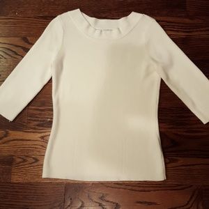 Dressbarn Cream 3/4 length sweaters size small